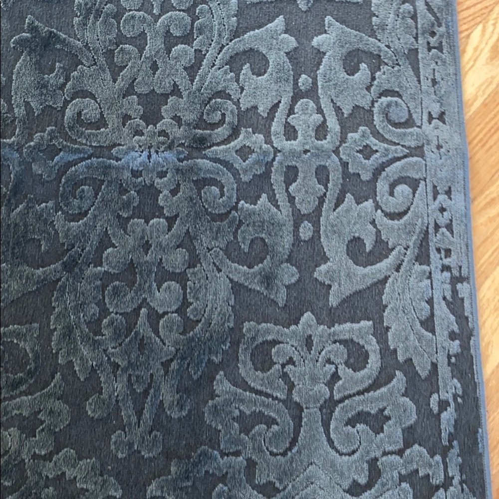 Mohawk home Accent Rug 25x45 Navy pattern Texture - Picture 4 of 8